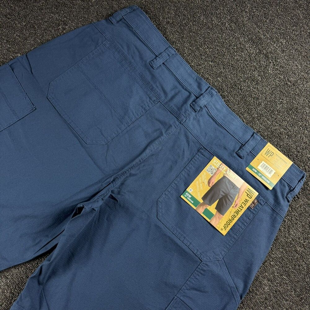 NWT WP Weatherproof Men's Classic Fit Stretch Ripstop Utility Short Blue Size 40